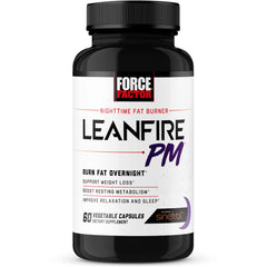 Force Factor LeanFire PM Weight Loss Pills for Women & Men Fat Burner & Overnight Weight Loss Pills to Burn Fat Boost Metabolism Improve Sleep Powerful Formula for Incredible Results 60 Capsules